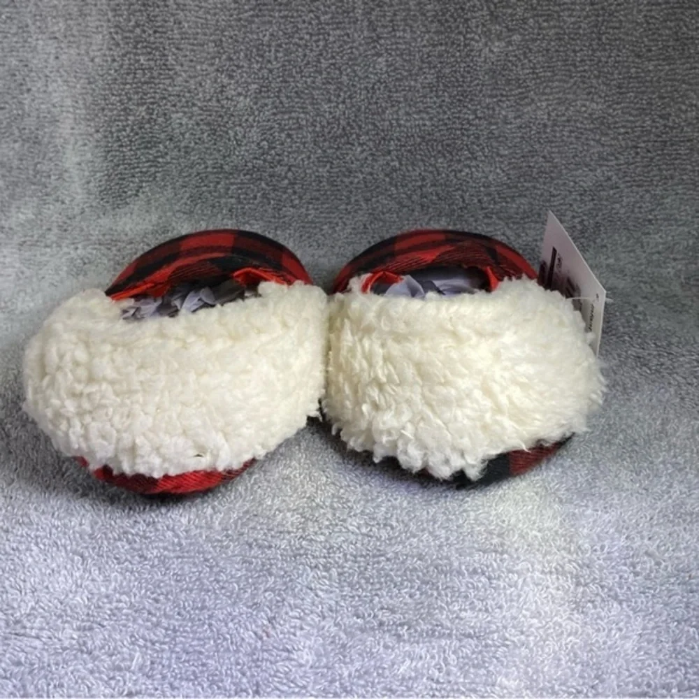 Holiday‎ Time Slippers Plaid Size 5-6 unisex